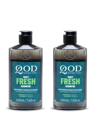 Kit 2 Shampoo QOD The Daily Fresh Cabelos Oleosos — QOD BARBER SHOP