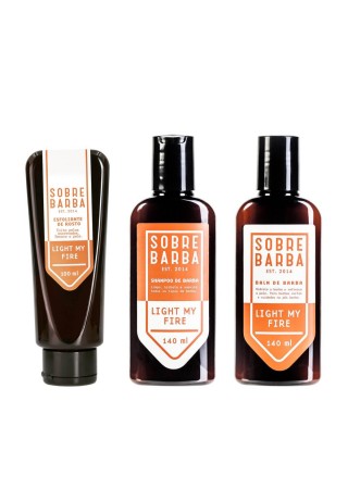 Kit Sobrebarba Shampoo + Balm + Esfoliante para Barba Light My Fire — SOBREBARBA