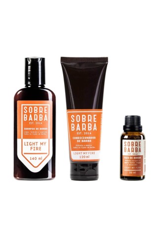 Kit Trio Sobrebarba Shampoo + Condicionador + Óleo para Barba Light My Fire — SOBREBARBA