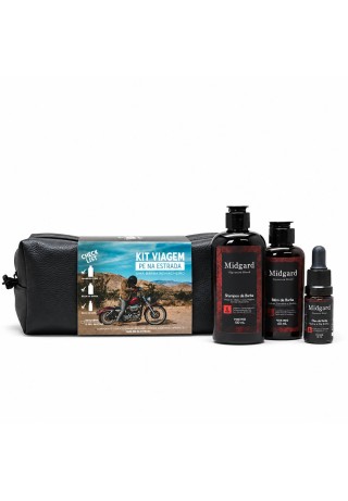 Kit de Barba Viagem Viking Midgard Shampoo Balm e Óleo — VIKING