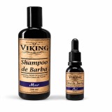 Kit para Barba Viking Mar Shampoo 200ml + Óleo 30ml — VIKING