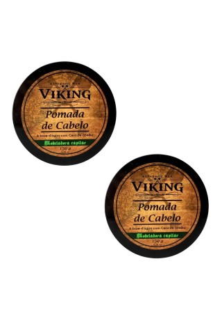 Kit 2 Pomadas para Cabelo Viking 150g Efeito Seco — VIKING